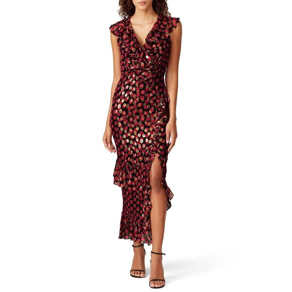 R-126. Saloni Printed Anita Dress - Picture 1 of 1